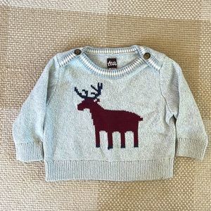 Like new, worn maybe twice. Tea collection winter sweater. Size 12-18 months.